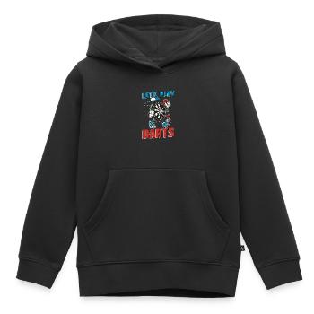 Target Sports Lets Play Darts Loves Dartboard - Sweat Premium à capuche enfant bio - noir - Devant - AI Model Kid Male (0cm)
