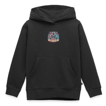 Armure médiévale de la Renaissance Knight Knight - Sweat Premium à capuche enfant bio - noir - Devant - AI Model Kid Male (0cm)