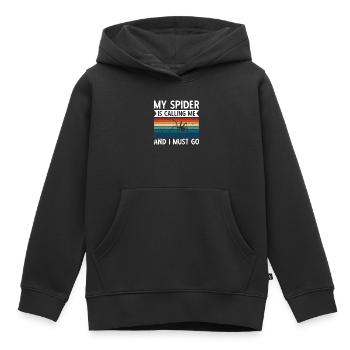 Spider Owner Spider Spider Breeder - Kids Premium Organic Hoodie - black - Front - AI Model Kid Male (0cm)