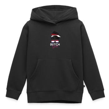 Holländisches Mädchen - Kinder Premium Organic Hoodie - Schwarz - Vorne - AI Model Kid Male (0cm)