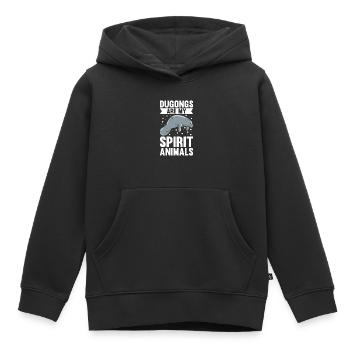 Dugong Manatees Manatee - Kids Premium Organic Hoodie - black - Front - AI Model Kid Male (0cm)