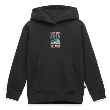 Kauf mehr Sneaker - Kinder Premium Organic Hoodie - Schwarz - Vorne - AI Model Kid Male (0cm)