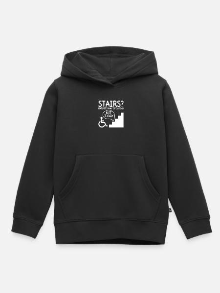 Wheelchair Wheelchair Disability Funny - Kids Premium Organic Hoodie - black