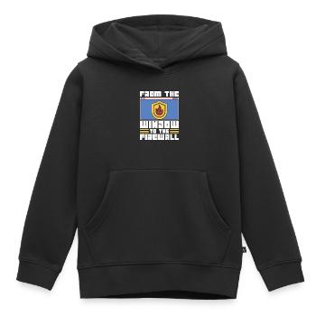 La cybersécurité de la fenêtre à la programmation - Sweat Premium à capuche enfant bio - noir - Devant - AI Model Kid Male (0cm)