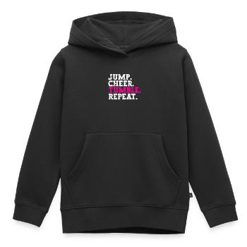 Pom-pom girl Cheerleading Jeunes - Sweat Premium à capuche enfant bio - noir - Devant - AI Model Kid Male (0cm)