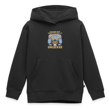 Retro Gamer B-Day Level 35 Unlocked Zocker - Kinder Premium Organic Hoodie - Schwarz - Vorne - AI Model Kid Male (0cm)