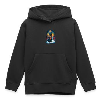 Labrador Retriever With Winter Hat Happier - Kids Premium Organic Hoodie - black - Front - AI Model Kid Male (0cm)