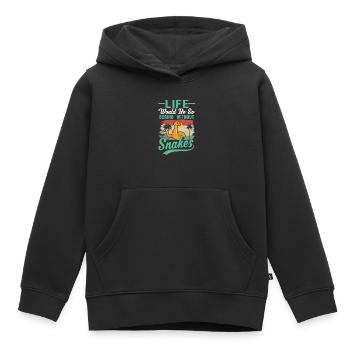 Schlangen Besitzer Schlangenliebhaber - Kinder Premium Organic Hoodie - Schwarz - Vorne - AI Model Kid Male (0cm)