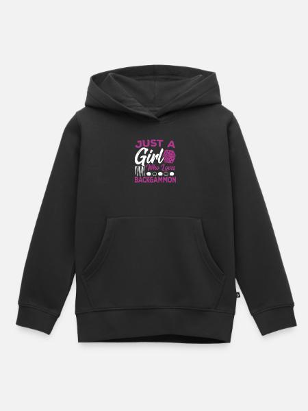 Backgammon - Kinder Premium Organic Hoodie - Schwarz