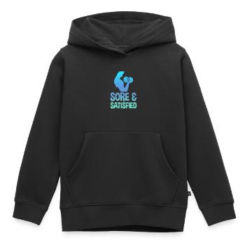 Douloureux Et Satisfait 2 - Sweat Premium à capuche enfant bio - noir - Devant - AI Model Kid Male (0cm)