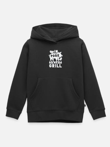 Grill Grillgrill Schweinefleisch - Kinder Premium Organic Hoodie - Schwarz