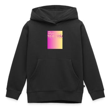 Soyez vous-même ! Confiance en soi, pensée positive, motivation - Sweat Premium à capuche enfant bio - noir - Devant - AI Model Kid Male (0cm)