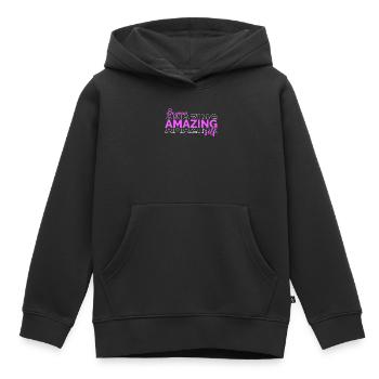 Soyez vous-même ! Confiance en soi, pensée positive, motivation - Sweat Premium à capuche enfant bio - noir - Devant - AI Model Kid Male (0cm)
