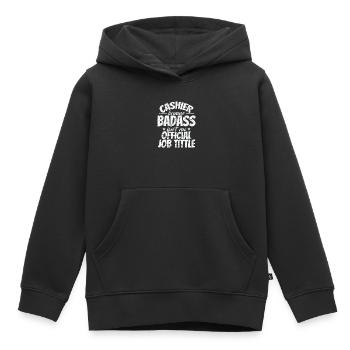 Cashier because Badass Isn't an official Job Title - Kids Premium Organic Hoodie - black - Front - AI Model Kid Male (0cm)