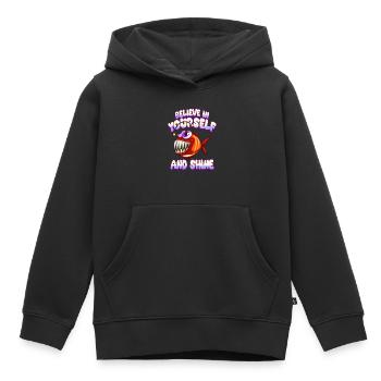 Soyez vous-même ! Confiance en soi, pensée positive, motivation - Sweat Premium à capuche enfant bio - noir - Devant - AI Model Kid Male (0cm)