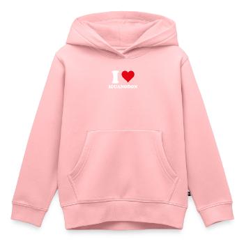 Ich liebe Iguanodon Paläontologie Dinosaurier - Kinder Premium Organic Hoodie - Rosa - Vorne - AI Model Kid Female (0cm)