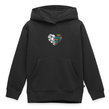 Amateurs de pâtisserie Passion Fans de pâtisserie - Sweat Premium à capuche enfant bio - noir - Devant - AI Model Kid Male (0cm)