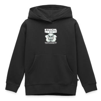 Analyste en piratage éthique Cybersécurité éthique - Sweat Premium à capuche enfant bio - noir - Devant - AI Model Kid Male (0cm)