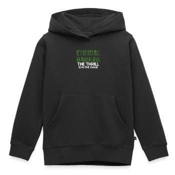 Analyste en piratage éthique Cybersécurité éthique - Sweat Premium à capuche enfant bio - noir - Devant - AI Model Kid Male (0cm)