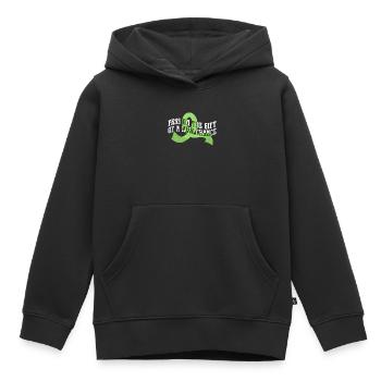 Don d’organes Greffe d’organes Don d’organes - Sweat Premium à capuche enfant bio - noir - Devant - AI Model Kid Male (0cm)
