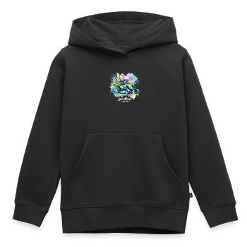 Tondeuse à gazon Tondeuse à gazon de course Tondeuse à gazon de course - Sweat Premium à capuche enfant bio - noir - Devant - AI Model Kid Male (0cm)