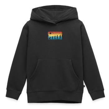Peintre et vernisseur Evolution Maître peintre - Sweat Premium à capuche enfant bio - noir - Devant - AI Model Kid Male (0cm)