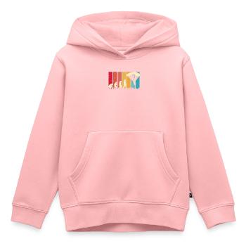 Skydiver EvolutionSaut en parachute - Sweat Premium à capuche enfant bio - rose - Devant - AI Model Kid Female (0cm)