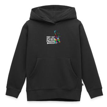 Entschuldigung, ich kann nicht - Kinder Premium Organic Hoodie - Schwarz - Vorne - AI Model Kid Male (0cm)