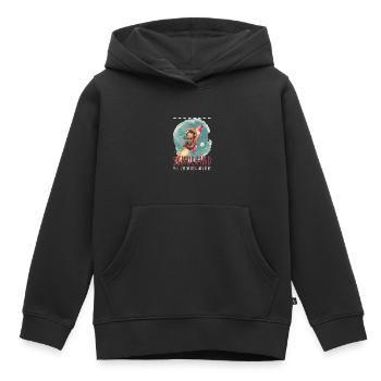 Astronaut Schulkind Personalisierbar Einschulung - Kinder Premium Organic Hoodie - Schwarz - Vorne - AI Model Kid Male (0cm)