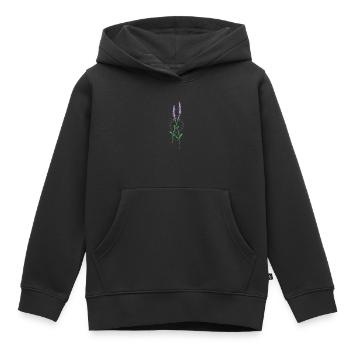 Lavendel Pflanze Garten Duft Aroma - Kinder Premium Organic Hoodie - Schwarz - Vorne - AI Model Kid Male (0cm)