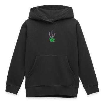 Pflanze Lavendel Garten Duft Kräuter - Kinder Premium Organic Hoodie - Schwarz - Vorne - AI Model Kid Male (0cm)