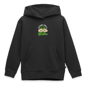 Greffe de cellules souches Donneur de cellules souches Cellule souche - Sweat Premium à capuche enfant bio - noir - Devant - AI Model Kid Male (0cm)