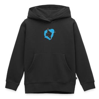 Rochen im Riff Ozeanischer Geist Geschenk - Kinder Premium Organic Hoodie - Schwarz - Vorne - AI Model Kid Male (0cm)