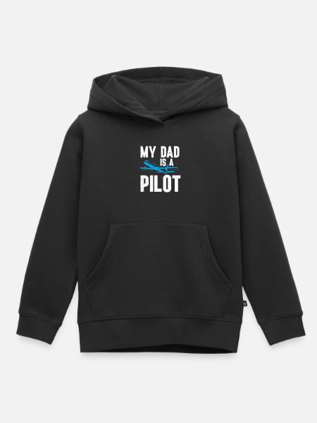 Citation du pilote Flight Lover Aircraft Aviation - Sweat Premium à capuche enfant bio - noir