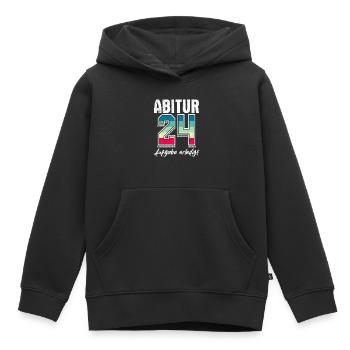 Abi 24 Aufgabe erledigt Abiturienten 2024 - Kinder Premium Organic Hoodie - Schwarz - Vorne - AI Model Kid Male (0cm)