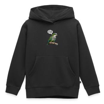 Quäker Papagei Mönch Sittich - Kinder Premium Organic Hoodie - Schwarz - Vorne - AI Model Kid Male (0cm)