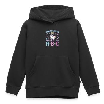 Bye Kindergarten Einhorn Kita Abgänger Mädchen - Kinder Premium Organic Hoodie - Schwarz - Vorne - AI Model Kid Male (0cm)