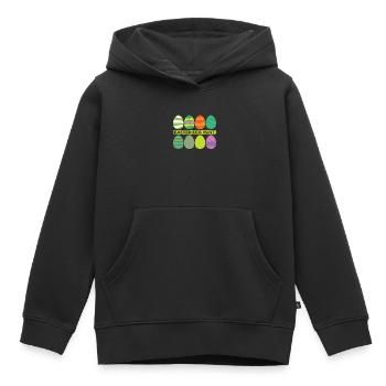 Chasse aux œufs de Pâques Début du printemps - Sweat Premium à capuche enfant bio - noir - Devant - AI Model Kid Male (0cm)