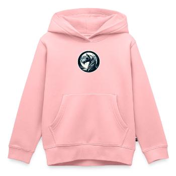 Arabische Pferdekunst - Kinder Premium Organic Hoodie - Rosa - Vorne - AI Model Kid Female (0cm)