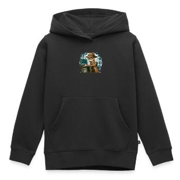 Analyste en piratage éthique Cybersécurité éthique - Sweat Premium à capuche enfant bio - noir - Devant - AI Model Kid Male (0cm)