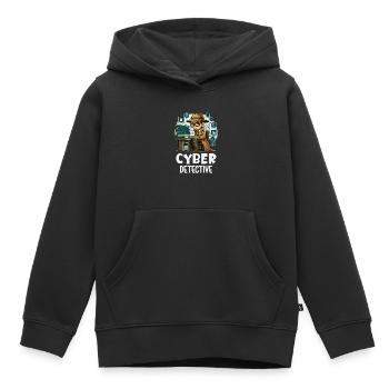 Analyste en piratage éthique Cybersécurité éthique - Sweat Premium à capuche enfant bio - noir - Devant - AI Model Kid Male (0cm)