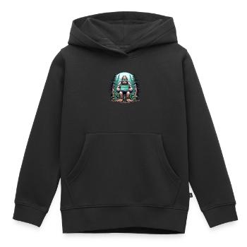 Analyste en piratage éthique Cybersécurité éthique - Sweat Premium à capuche enfant bio - noir - Devant - AI Model Kid Male (0cm)