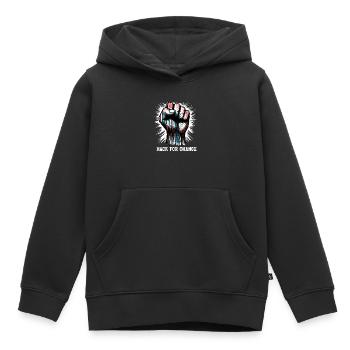 Analyste en piratage éthique Cybersécurité éthique - Sweat Premium à capuche enfant bio - noir - Devant - AI Model Kid Male (0cm)