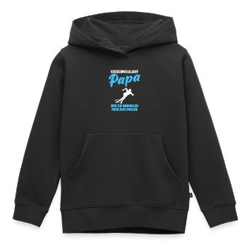 Eisschnelllauf Papa Cool Geschenk - Kinder Premium Organic Hoodie - Schwarz - Vorne - AI Model Kid Male (0cm)