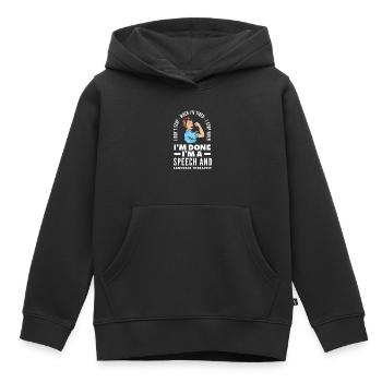 Speech therapist, speech therapist, speech therapist - Kids Premium Organic Hoodie - black - Front - AI Model Kid Male (0cm)