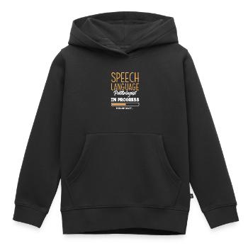 Speech therapist, speech therapist, speech therapist - Kids Premium Organic Hoodie - black - Front - AI Model Kid Male (0cm)