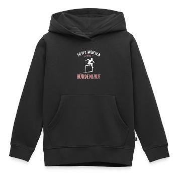 Hürdenlauf-Liebe - Mädchenpower - Kinder Premium Organic Hoodie - Schwarz - Vorne - AI Model Kid Male (0cm)