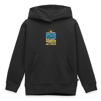 Speech therapist, speech therapist, speech therapist - Kids Premium Organic Hoodie - black - Front - AI Model Kid Male (0cm)