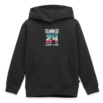 Tâche Abi 24 accomplie par les bacheliers en 2024 - Sweat Premium à capuche enfant bio - noir - Devant - AI Model Kid Male (0cm)
