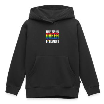 Gay Pride Hochzeit Homo-Ehe - Kinder Premium Organic Hoodie - Schwarz - Vorne - AI Model Kid Male (0cm)